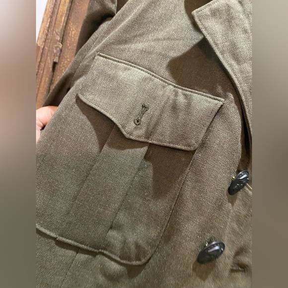 Men's vintage Military Field Jacket - Olive Green - Picture 6 of 8
